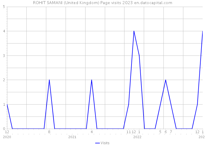 ROHIT SAMANI (United Kingdom) Page visits 2023 