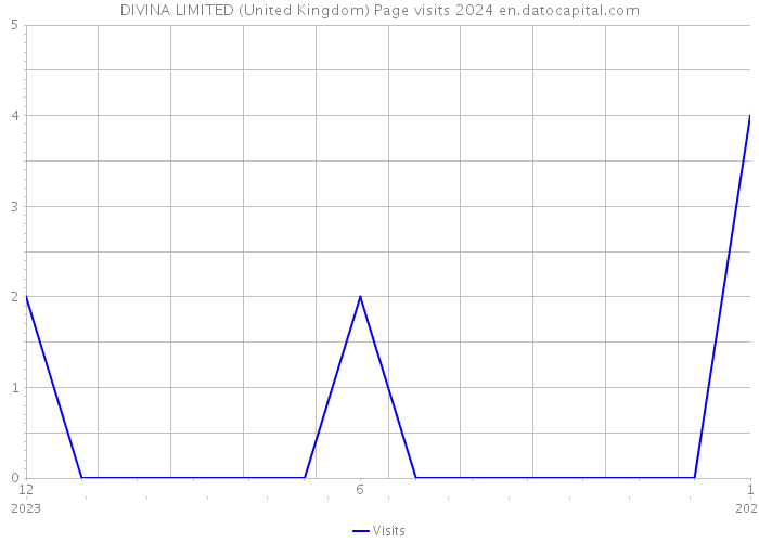 DIVINA LIMITED (United Kingdom) Page visits 2024 