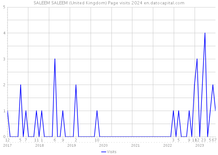 SALEEM SALEEM (United Kingdom) Page visits 2024 