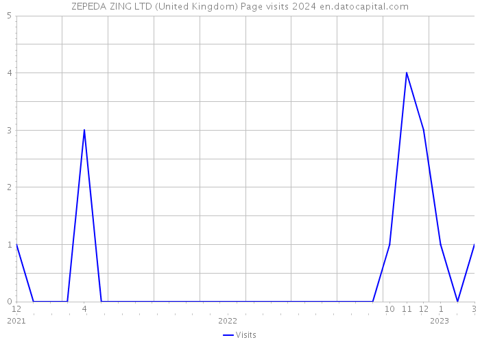 ZEPEDA ZING LTD (United Kingdom) Page visits 2024 