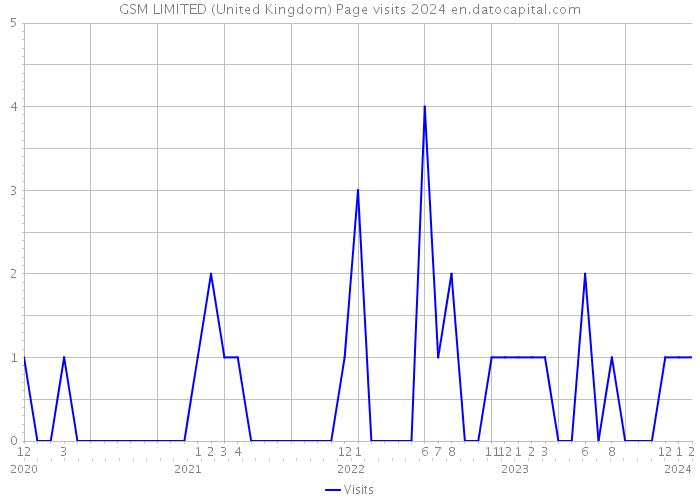 GSM LIMITED (United Kingdom) Page visits 2024 