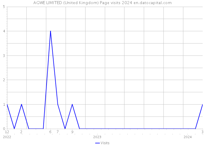AGWE LIMITED (United Kingdom) Page visits 2024 