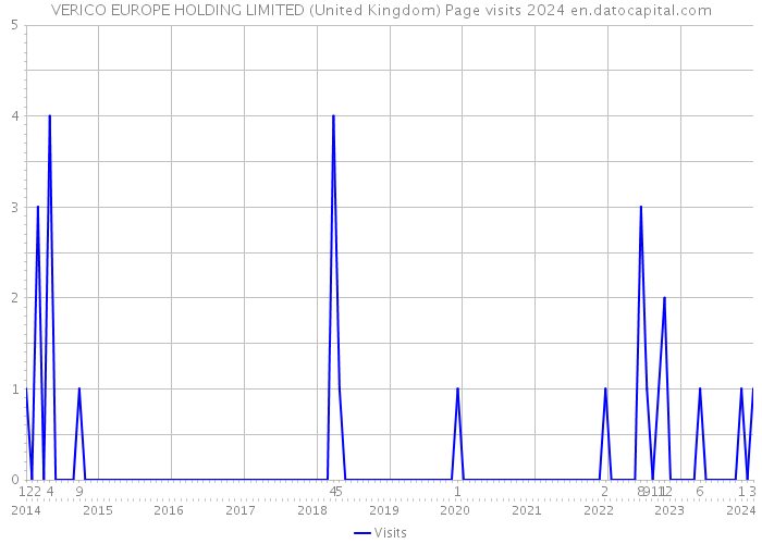 VERICO EUROPE HOLDING LIMITED (United Kingdom) Page visits 2024 