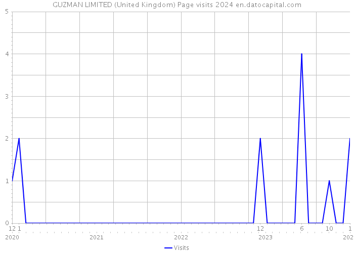 GUZMAN LIMITED (United Kingdom) Page visits 2024 