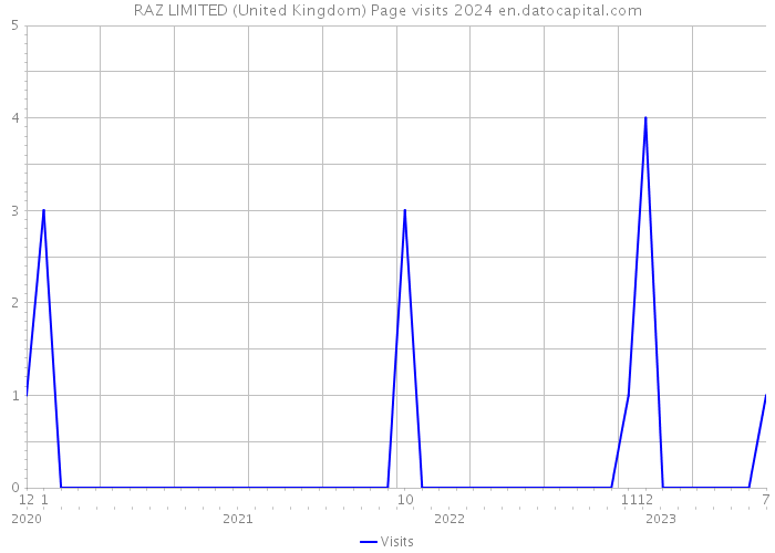 RAZ LIMITED (United Kingdom) Page visits 2024 