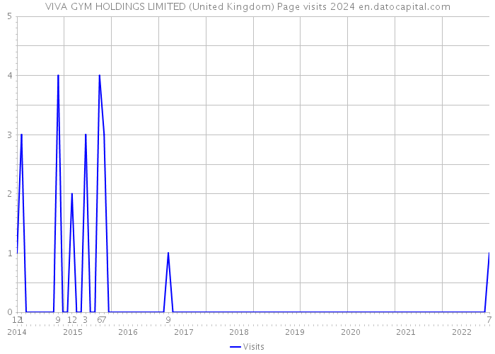 VIVA GYM HOLDINGS LIMITED (United Kingdom) Page visits 2024 