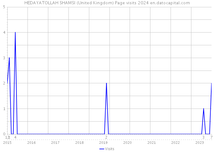 HEDAYATOLLAH SHAMSI (United Kingdom) Page visits 2024 