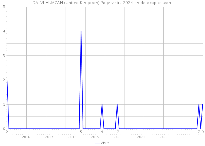 DALVI HUMZAH (United Kingdom) Page visits 2024 