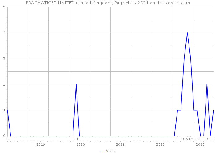 PRAGMATICBD LIMITED (United Kingdom) Page visits 2024 