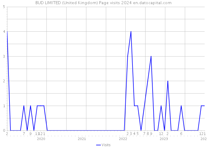 BUD LIMITED (United Kingdom) Page visits 2024 