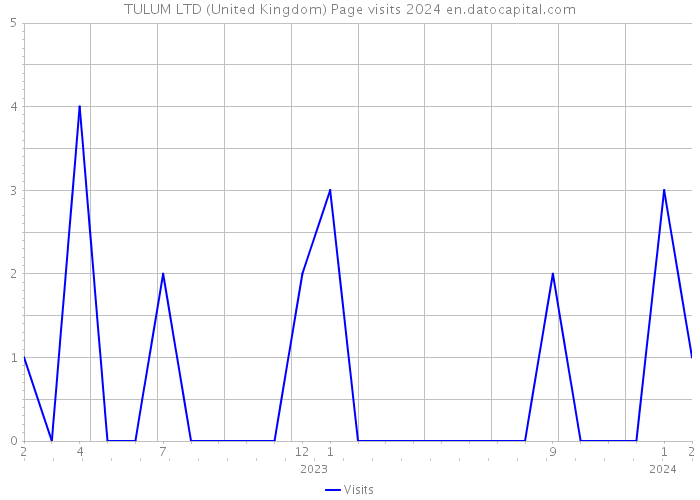 TULUM LTD (United Kingdom) Page visits 2024 