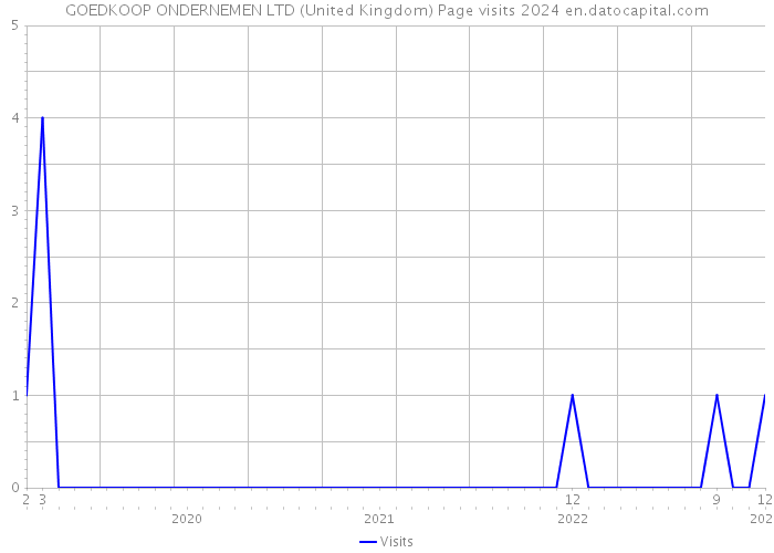 GOEDKOOP ONDERNEMEN LTD (United Kingdom) Page visits 2024 