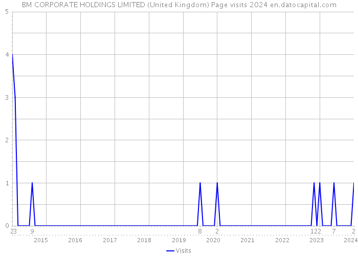 BM CORPORATE HOLDINGS LIMITED (United Kingdom) Page visits 2024 