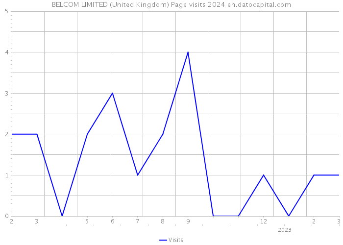 BELCOM LIMITED (United Kingdom) Page visits 2024 
