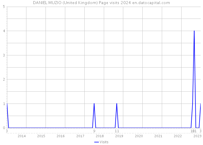 DANIEL MUZIO (United Kingdom) Page visits 2024 