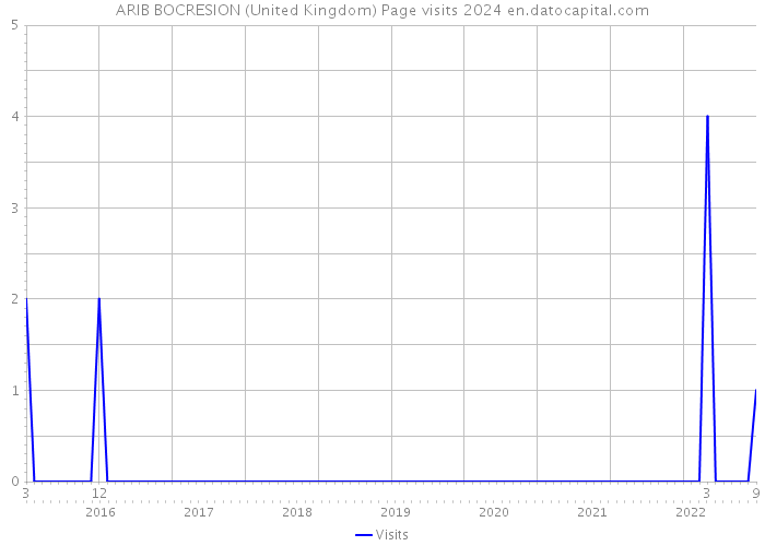 ARIB BOCRESION (United Kingdom) Page visits 2024 