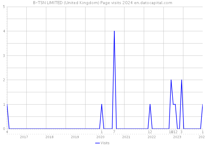 B-TSN LIMITED (United Kingdom) Page visits 2024 