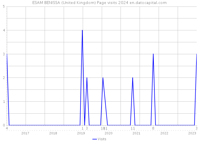 ESAM BENISSA (United Kingdom) Page visits 2024 