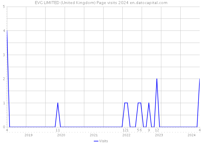 EVG LIMITED (United Kingdom) Page visits 2024 