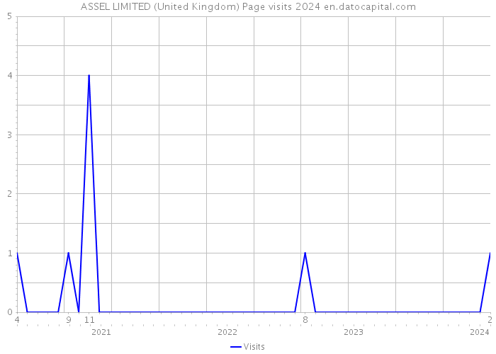 ASSEL LIMITED (United Kingdom) Page visits 2024 