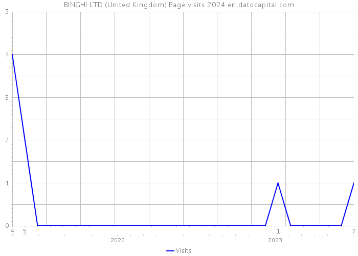 BINGHI LTD (United Kingdom) Page visits 2024 