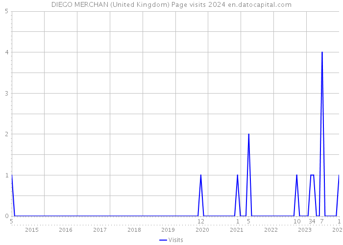 DIEGO MERCHAN (United Kingdom) Page visits 2024 