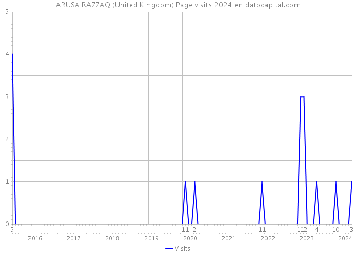 ARUSA RAZZAQ (United Kingdom) Page visits 2024 