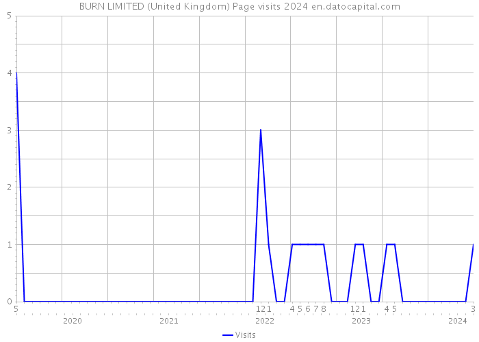 BURN LIMITED (United Kingdom) Page visits 2024 