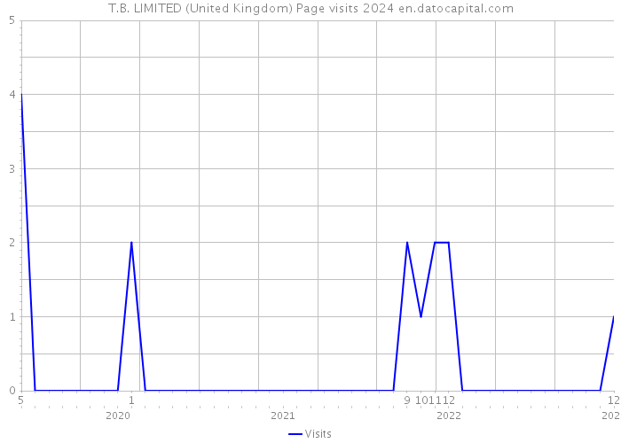 T.B. LIMITED (United Kingdom) Page visits 2024 