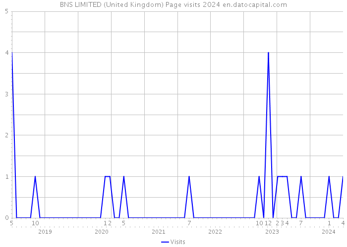 BNS LIMITED (United Kingdom) Page visits 2024 
