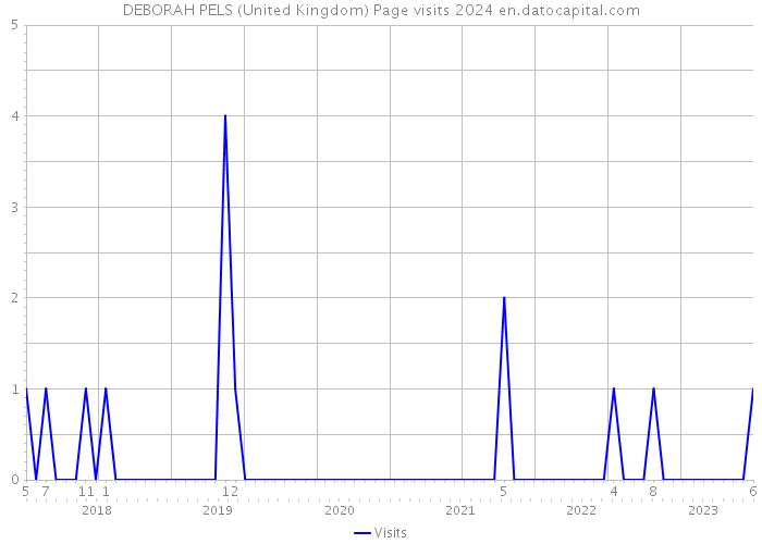 DEBORAH PELS (United Kingdom) Page visits 2024 