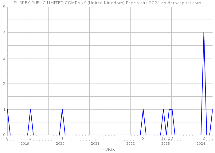 SURREY PUBLIC LIMITED COMPANY (United Kingdom) Page visits 2024 