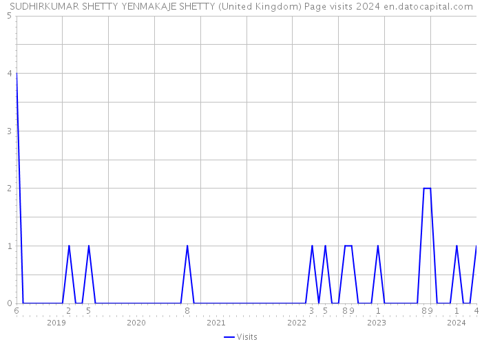 SUDHIRKUMAR SHETTY YENMAKAJE SHETTY (United Kingdom) Page visits 2024 