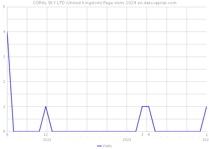CORAL SKY LTD (United Kingdom) Page visits 2024 