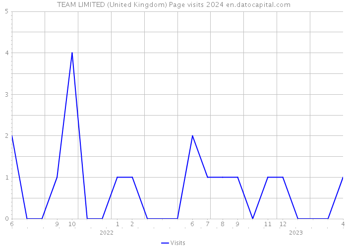 TEAM LIMITED (United Kingdom) Page visits 2024 