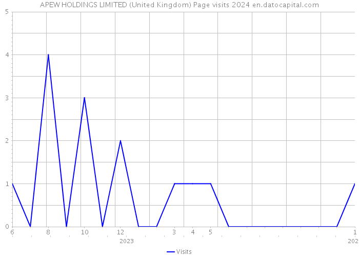 APEW HOLDINGS LIMITED (United Kingdom) Page visits 2024 