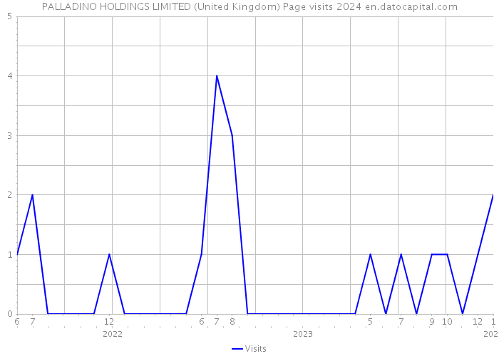 PALLADINO HOLDINGS LIMITED (United Kingdom) Page visits 2024 