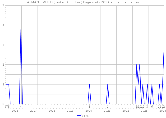 TASMAN LIMITED (United Kingdom) Page visits 2024 