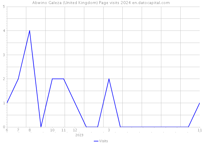 Abwino Galeza (United Kingdom) Page visits 2024 