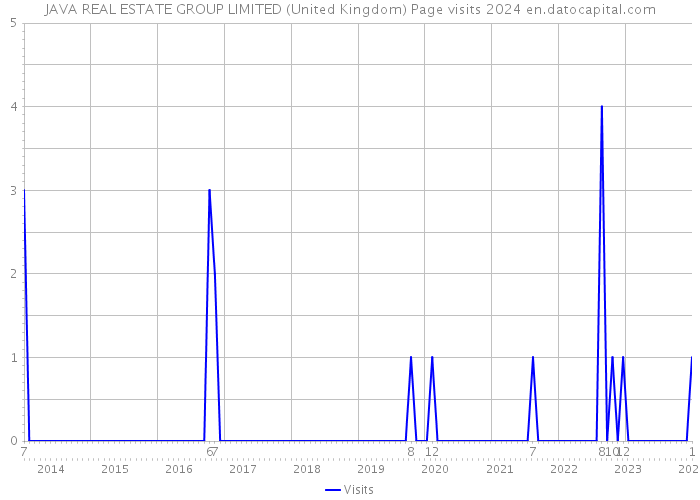 JAVA REAL ESTATE GROUP LIMITED (United Kingdom) Page visits 2024 