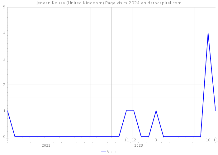 Jeneen Kousa (United Kingdom) Page visits 2024 