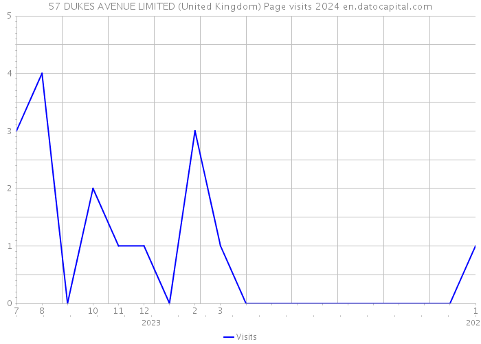 57 DUKES AVENUE LIMITED (United Kingdom) Page visits 2024 