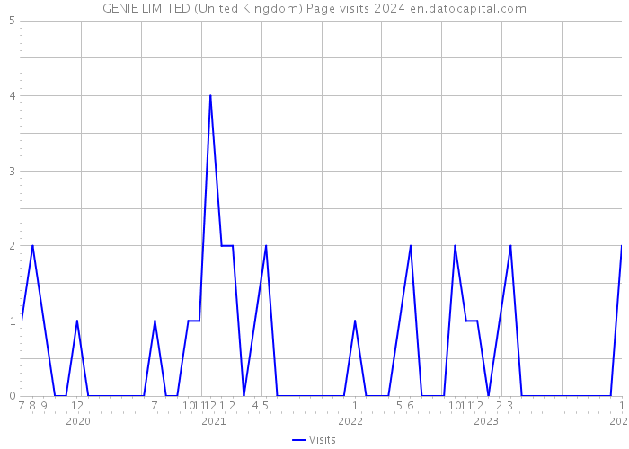 GENIE LIMITED (United Kingdom) Page visits 2024 