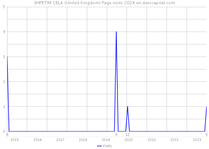 SHPETIM CELA (United Kingdom) Page visits 2024 