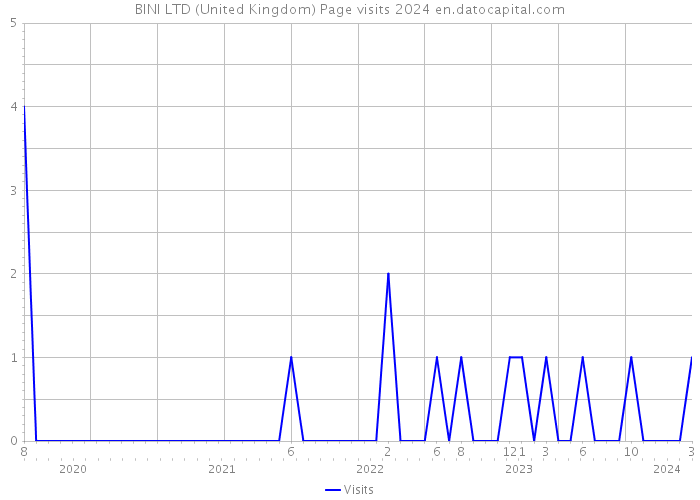 BINI LTD (United Kingdom) Page visits 2024 