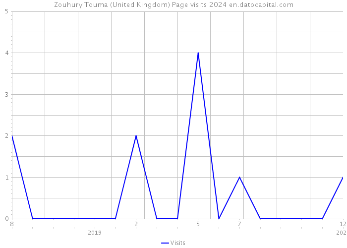 Zouhury Touma (United Kingdom) Page visits 2024 