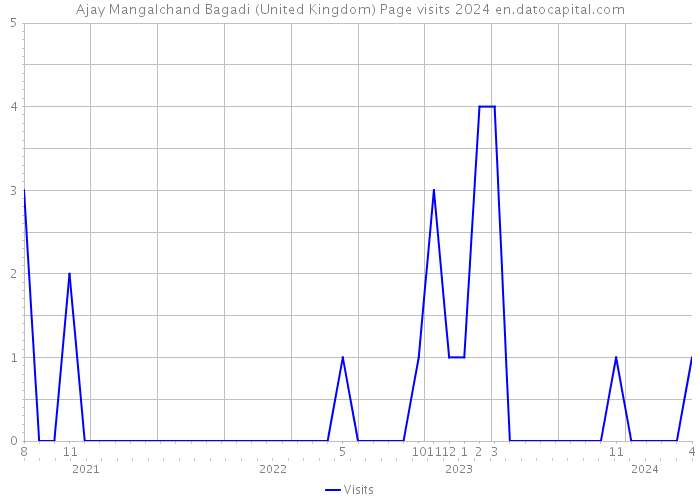 Ajay Mangalchand Bagadi (United Kingdom) Page visits 2024 