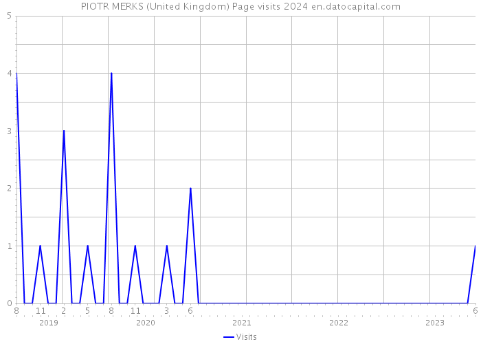 PIOTR MERKS (United Kingdom) Page visits 2024 