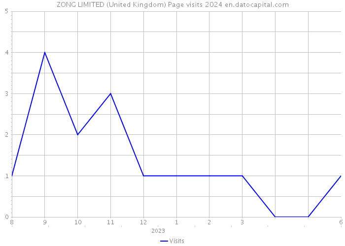ZONG LIMITED (United Kingdom) Page visits 2024 