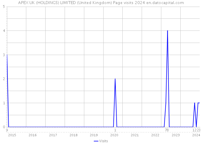 APEX UK (HOLDINGS) LIMITED (United Kingdom) Page visits 2024 